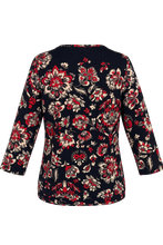 Afbeelding in Gallery-weergave laden, Femke - Mi Piace - Travelstof Shirt - Ornametal Flowers Print Samba - 202914