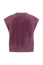 Afbeelding in Gallery-weergave laden, Hairy Gilet - Mi Piace - Mouwloos Vest - Plum Perfect - 202920