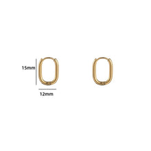 Afbeelding in Gallery-weergave laden, Ovaal Hoop 2x10x15mm goudkleurige Oorbellen E3960-2