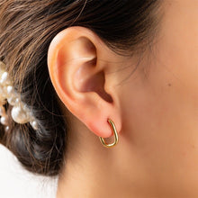 Afbeelding in Gallery-weergave laden, Ovaal Hoop 2x10x15mm goudkleurige Oorbellen E3960-2