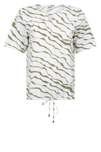 Afbeelding in Gallery-weergave laden, Femmy - ZOSO - Travelstof Shirt - White/Green