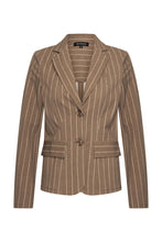 Afbeelding in Gallery-weergave laden, Livi - Mi Piace - Travelstof Blazer Classic Stripe Print - Falcon - 202015