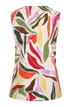 Afbeelding in Gallery-weergave laden, Nora - Mi Piace - Travelstof Top - Summer Leaf Dance Print Off White - 202425