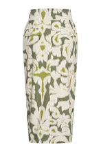 Afbeelding in Gallery-weergave laden, Sofi - Mi Piace - Travelstof Rok - Ikat Ornaments Print Olive - 202424