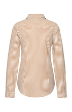 Afbeelding in Gallery-weergave laden, Betty - Mi Piace - Travelstof Blouse - Streep Print Mocca Kit