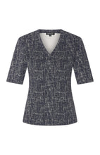 Afbeelding in Gallery-weergave laden, Evi - Mi Piace - Travelstof Shirt - Linnen Print Dark Blue Kit