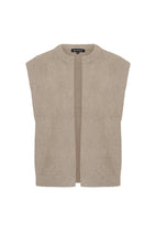Afbeelding in Gallery-weergave laden, Hairy Gilet - Mi Piace - Mouwloos Vest - Taupe