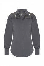 Afbeelding in Gallery-weergave laden, Emma - Mi Piace - Travelstof Blouse - Dark Grey
