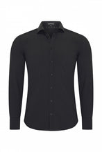 Afbeelding in Gallery-weergave laden, Jip - Mi Piace Heren - Travelstof Overhemd - Zwart- 202010