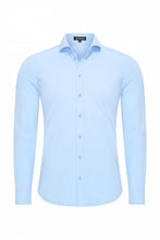 Afbeelding in Gallery-weergave laden, Jip - Mi Piace Heren - Travelstof Overhemd - Light Blue - 202010