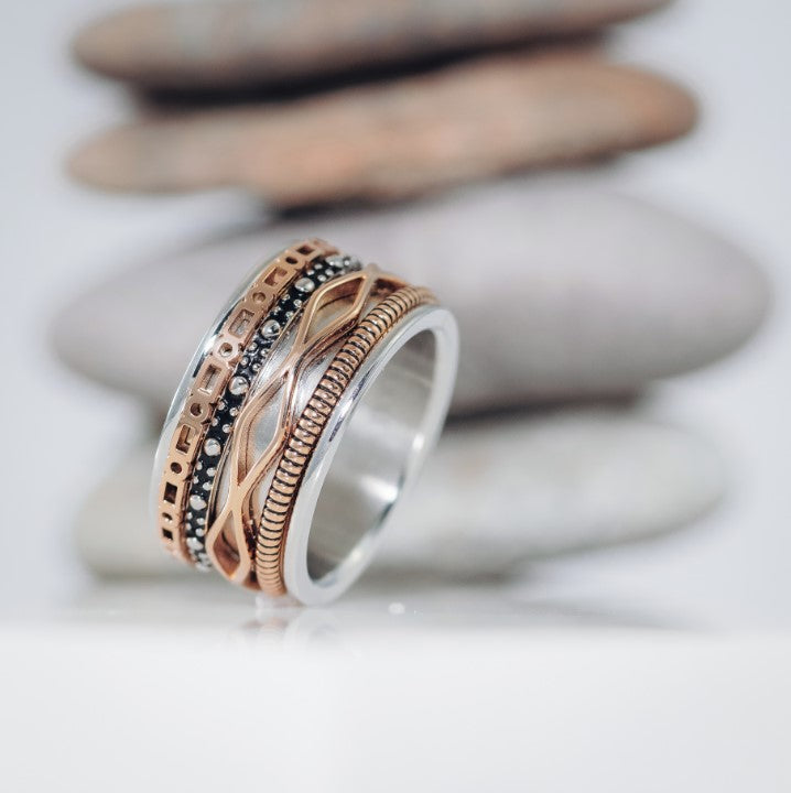 Modern Barok iXXXi Complete Ring 12 mm Zilverkleurig – AAAndacht