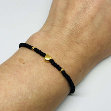 Afbeelding in Gallery-weergave laden, Armbandje Beads Black Mat Heart goud Lieflabel AAAndacht
