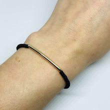 Afbeelding in Gallery-weergave laden, Armbandje Beads Black Mat Tube goud  Lieflabel AAAndacht
