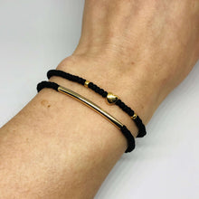 Afbeelding in Gallery-weergave laden, Armbandje Beads Black Mat Tube goud  Lieflabel AAAndacht