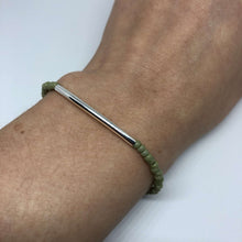 Afbeelding in Gallery-weergave laden, Armbandje Beads Green Tube zilver Lieflabel AAAndacht
