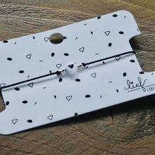 Afbeelding in Gallery-weergave laden, Armbandje Hartje Zwart wit Lieflabel AAAndacht