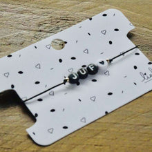 Afbeelding in Gallery-weergave laden, Armbandje Juf Zwart wit Lieflabel AAAndacht