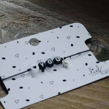 Afbeelding in Gallery-weergave laden, Armbandje Love you Zwart wit Lieflabel AAAndacht