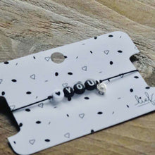 Afbeelding in Gallery-weergave laden, Armbandje Love you Zwart wit Lieflabel AAAndacht