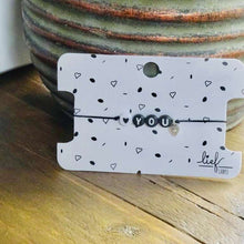 Afbeelding in Gallery-weergave laden, Armbandje Love you Zwart wit Lieflabel AAAndacht