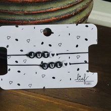 Afbeelding in Gallery-weergave laden, Armbandjes Jut & Jul Zwart wit 2 stuks Lieflabel AAAndacht