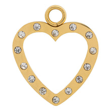 Afbeelding in Gallery-weergave laden, Open Heart with Zirconias - iXXXi - Hanger Charm iXXXi Goud AAAndacht