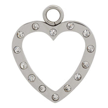 Afbeelding in Gallery-weergave laden, Open Heart with Zirconias - iXXXi - Hanger Charm iXXXi Zilver AAAndacht