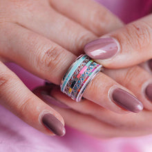 Afbeelding in Gallery-weergave laden, Tropical Stripes - iXXXi - Complete Ring - 12 mm Zilver Complete ring iXXXi 16 AAAndacht
