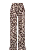 Afbeelding in Gallery-weergave laden, D-Daan - Mi Piace - Travelstof Broek - Harvest Ikat Print Espresso - 202136