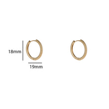 Afbeelding in Gallery-weergave laden, Propeller hoop 18mm goudkleurige Oorbellen E56091-2