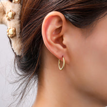 Afbeelding in Gallery-weergave laden, Propeller hoop 18mm goudkleurige Oorbellen E56091-2