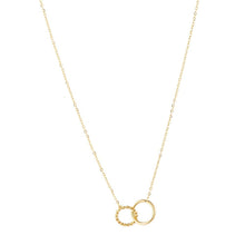 Afbeelding in Gallery-weergave laden, Double - Hoop - Necklace - goudkleurig -  N2742-2