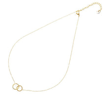 Afbeelding in Gallery-weergave laden, Double - Hoop - Necklace - goudkleurig -  N2742-2