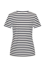 Afbeelding in Gallery-weergave laden, Meike - Mi Piace - Travelstof Shirt - Stripe Dark Blue/Off White - 202080