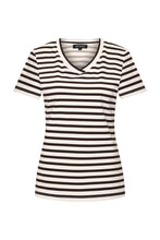 Afbeelding in Gallery-weergave laden, Meike - Mi Piace - Travelstof Shirt - Espresso/Off White - 202080