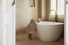 Afbeelding in Gallery-weergave laden, Badcape - Badstof - Jacquard - Nougat - Jollein