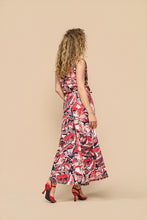 Afbeelding in Gallery-weergave laden, Nora - Mi Piace - Travelstof Top - Red Wild Flower Print - 202425