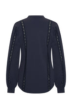 Afbeelding in Gallery-weergave laden, Ellen - Mi Piace - Travelstof Blouse - Dark Blue - 202776