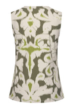 Afbeelding in Gallery-weergave laden, Nora - Mi Piace - Travelstof Top - Ikat Ornaments Print Olive - 202425