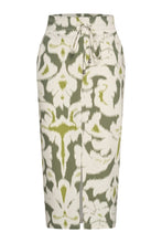 Afbeelding in Gallery-weergave laden, Sofi - Mi Piace - Travelstof Rok - Ikat Ornaments Print Olive - 202424