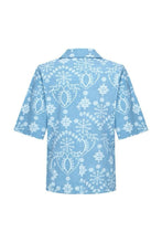 Afbeelding in Gallery-weergave laden, Kimmy - Mi Piace - Travelstof Blazer - Denim Embroidery Print - 202622
