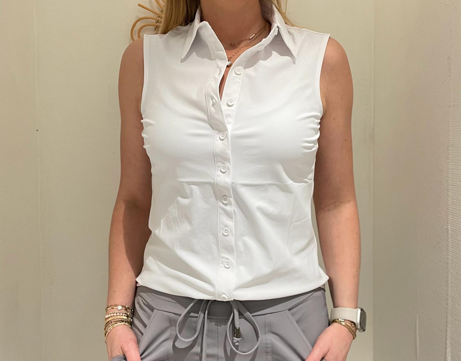 Travelstof Shirt Dames Wit Travel Blouse Wit Amy 354