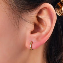 Afbeelding in Gallery-weergave laden, Sparkle - Hoop - 10mm - goudkleurige - Oorbellen - E4476-2