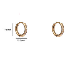 Afbeelding in Gallery-weergave laden, Sparkle - Hoop - 10mm - goudkleurige - Oorbellen - E4476-2
