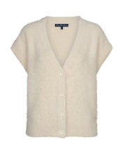 Afbeelding in Gallery-weergave laden, Sleeveless Fuzzy - Red Button - Gilet - Cream - SRB5116