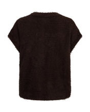 Afbeelding in Gallery-weergave laden, Sleeveless Fuzzy - Red Button - Gilet - Espresso - SRB5116