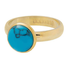 Afbeelding in Gallery-weergave laden, 1 Blue turquoise stone 12 mm - iXXXi - Vulring 4 mm Vulring 4mm iXXXi 17 / Gold AAAndacht