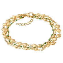 Afbeelding in Gallery-weergave laden, Bracelets Botswana (green beads) Armband iXXXi Gold AAAndacht

