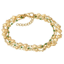 Afbeelding in Gallery-weergave laden, Bracelets Botswana (green beads) Armband iXXXi Gold AAAndacht