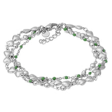Afbeelding in Gallery-weergave laden, Bracelets Botswana (green beads) Armband iXXXi Silver AAAndacht
